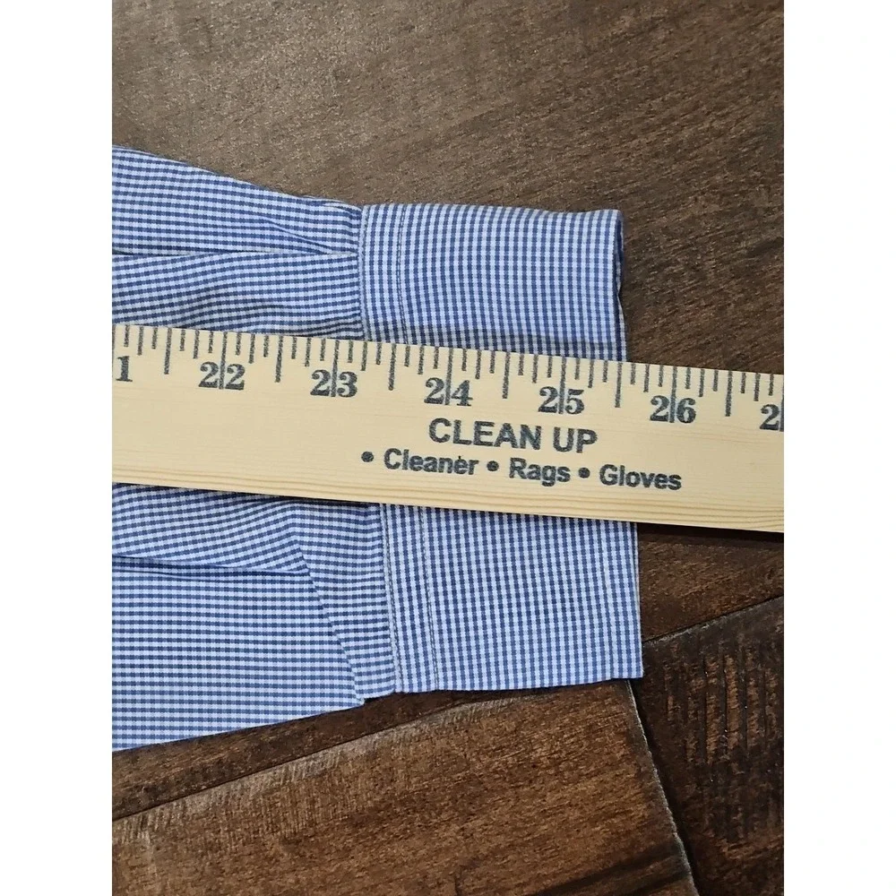Ralph Lauren Mens Shirt XL Custom Fit Gingham CHECKED Button Down Black Pony